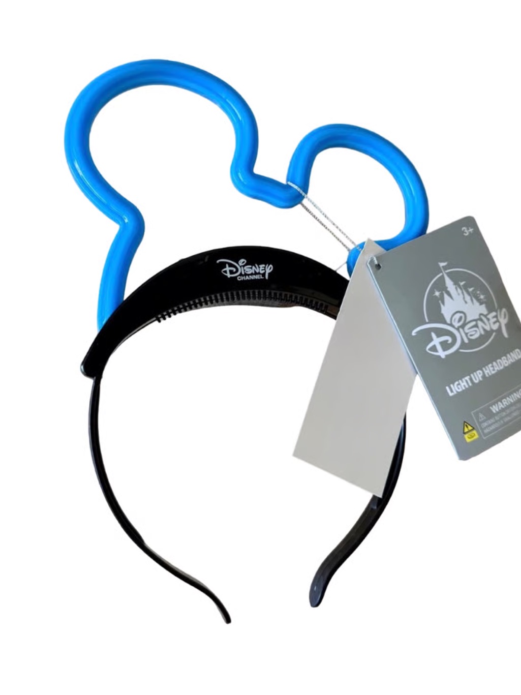 Disney Channel Nite Blue Light-Up Mickey Ear Headband With Black Band